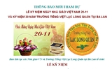 Thông báo mời tham dự Lễ kỷ niệm ngày Nhà giáo VN 20-11 và KN 20 năm Trường Tiếng Việt Lạc Long Quân tại Ba Lan Thông báo mời tham dự Lễ kỷ niệm ngày Nhà giáo VN 20-11 và KN 20 năm Trường Tiếng Việt Lạc Long Quân tại Ba Lan