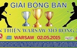 Thư mời tham gia cổ vũ giải bóng bàn Thân thiện Warszawa mở rộng 2015
