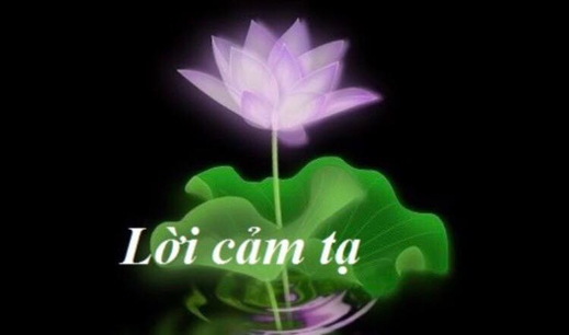 Lời cảm tạ Lời cảm tạ