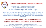 Thông báo mời tham dự buổi nói chuyện về pháp luật tại Ba Lan Thông báo mời tham dự buổi nói chuyện về pháp luật tại Ba Lan